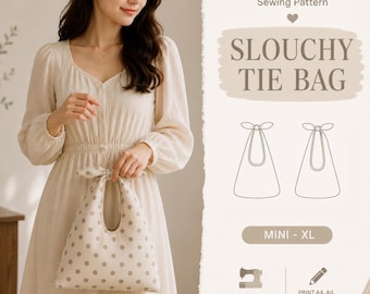 Japanischer Knoten Einkaufstasche Muster, digitale Nähvorlage, DIY Stoffhandtaschenmuster, einfache wiederverwendbare Tasche PDF