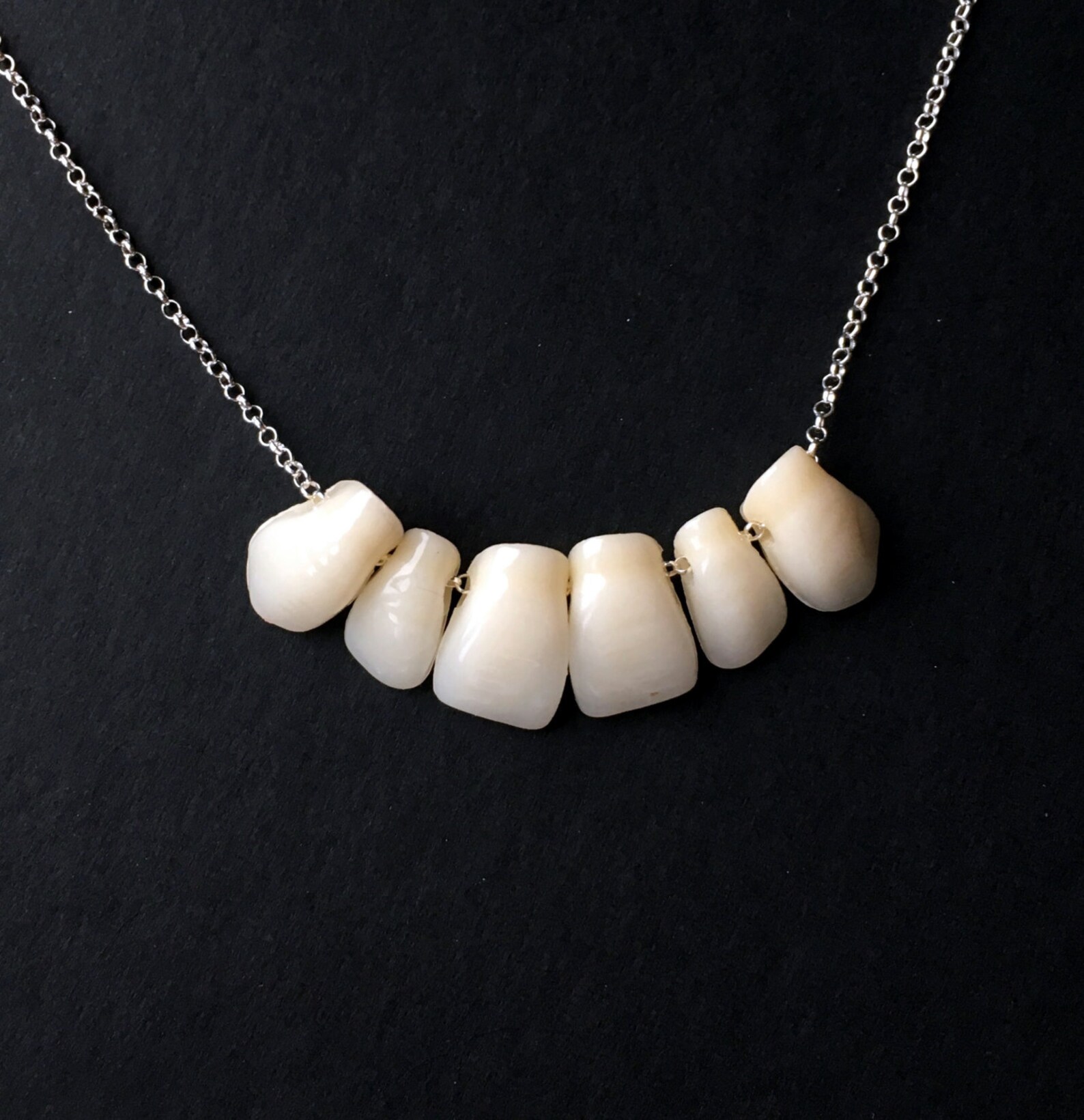 MADE To ORDER Human Teeth Tooth Necklace Pendant Gold Sterling Etsy