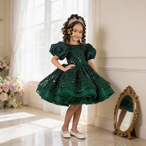 Emerald Green Dress Toddler - Etsy