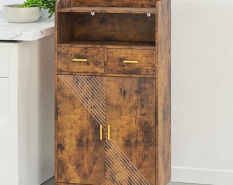 Buffet Sideboard Cabinet with 2 Doors and 2 Drawers – Natural