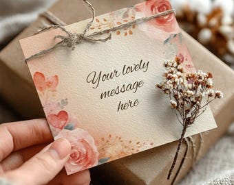 Romantic Heart Art Card | Printable Watercolor Stationery Set