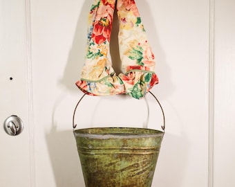 Avant Garde Floral Bucket Handbag