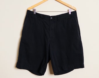 Mens Black 1990s Polo By Ralph Lauren Prospect Short Size Medium Large 36 Waist
