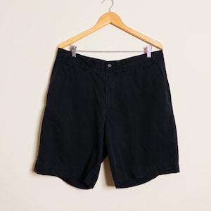 Mens Black 1990s Polo By Ralph Lauren Prospect Short Size Medium Large 36 Waist