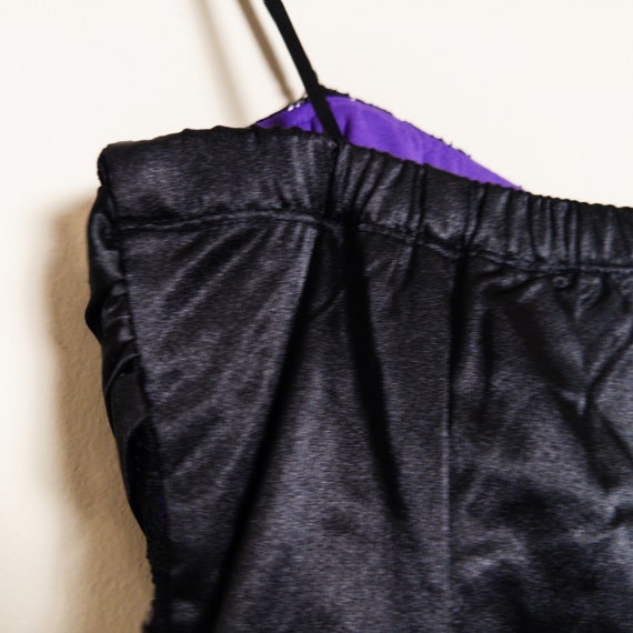 90s Black and Purple Lace Short Formal Dress - Sp… - image 8