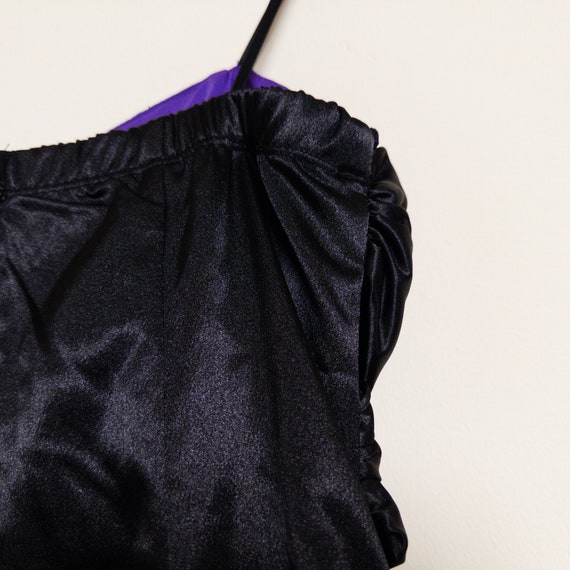 90s Black and Purple Lace Short Formal Dress - Sp… - image 9