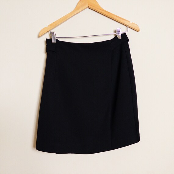 Vintage 90s Black Wrap Around Streetwear Skirt Siz