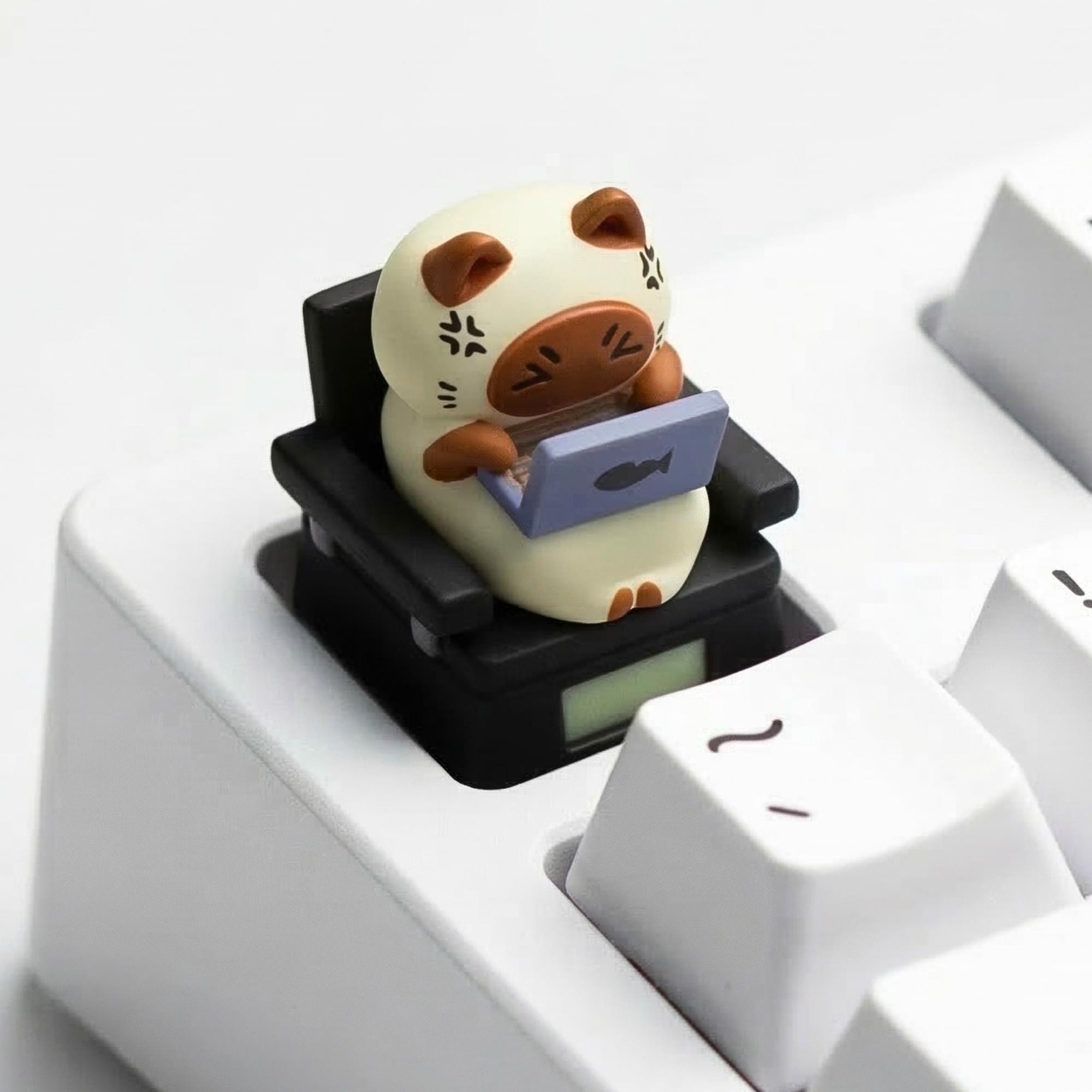 Lazy Kawaii Cat Resin Keycaps – 3D ESC Mechanical Keyboard Key, Cherry ...