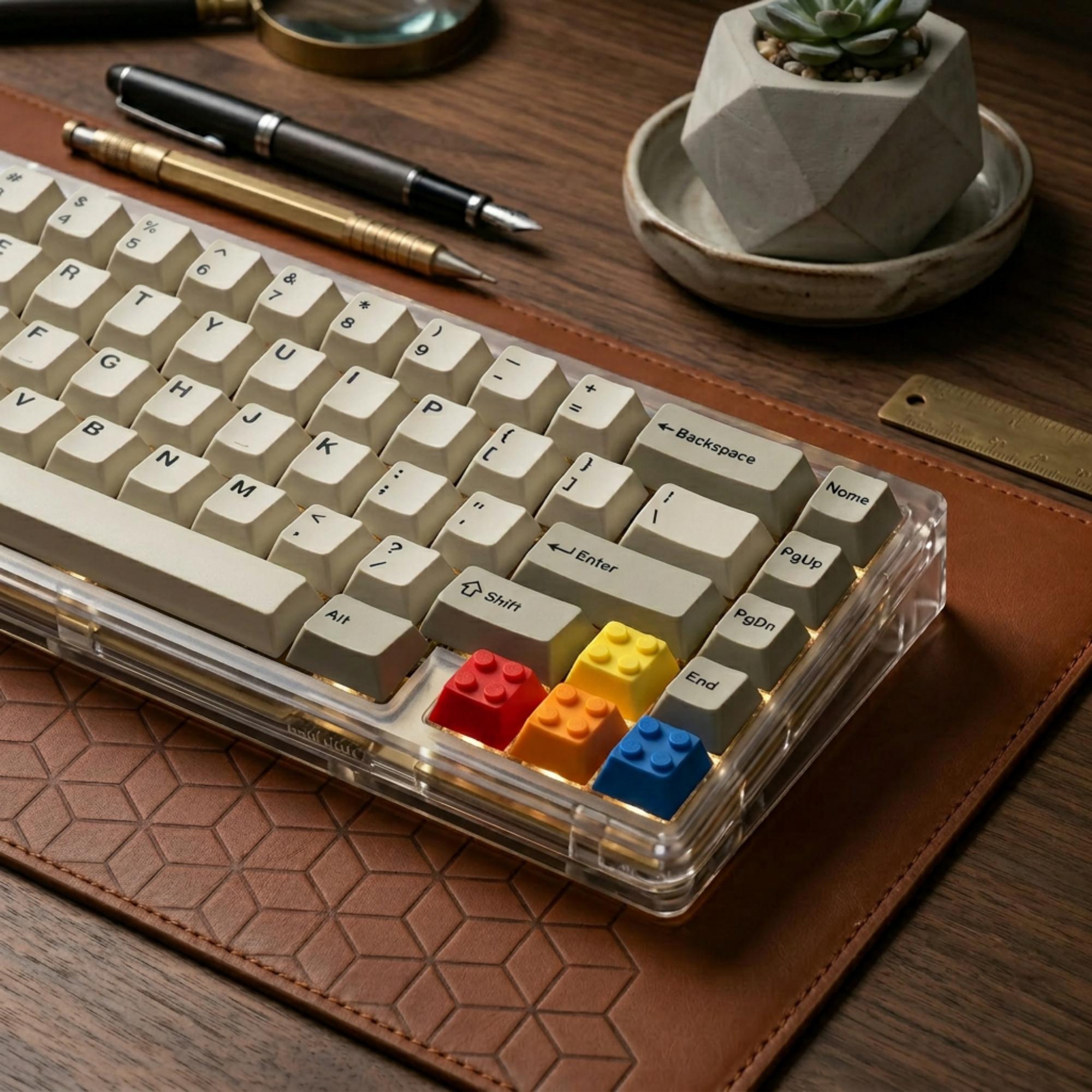Keyboard Key Stem Design Colorful Brick 3D Printed Keycaps – WASD & Arrow Keys Mechanical ...