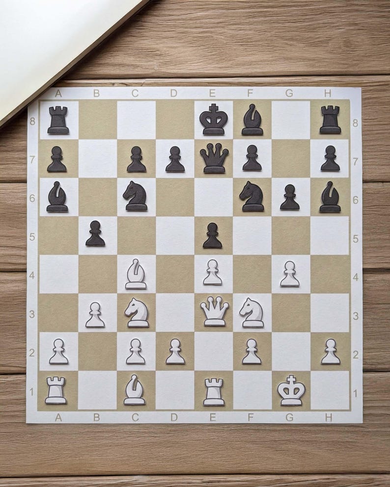 Printable Chess Board Game & Pieces | DIY Paper Set ( PDF) | Instant ...