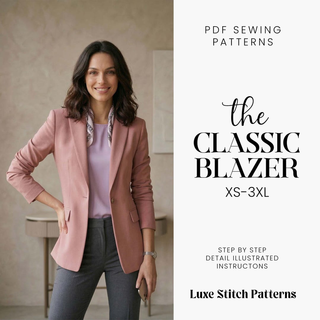 Blazer Sewing Patterns - Womens Sewing Pattern - Lined Double Breasted ...