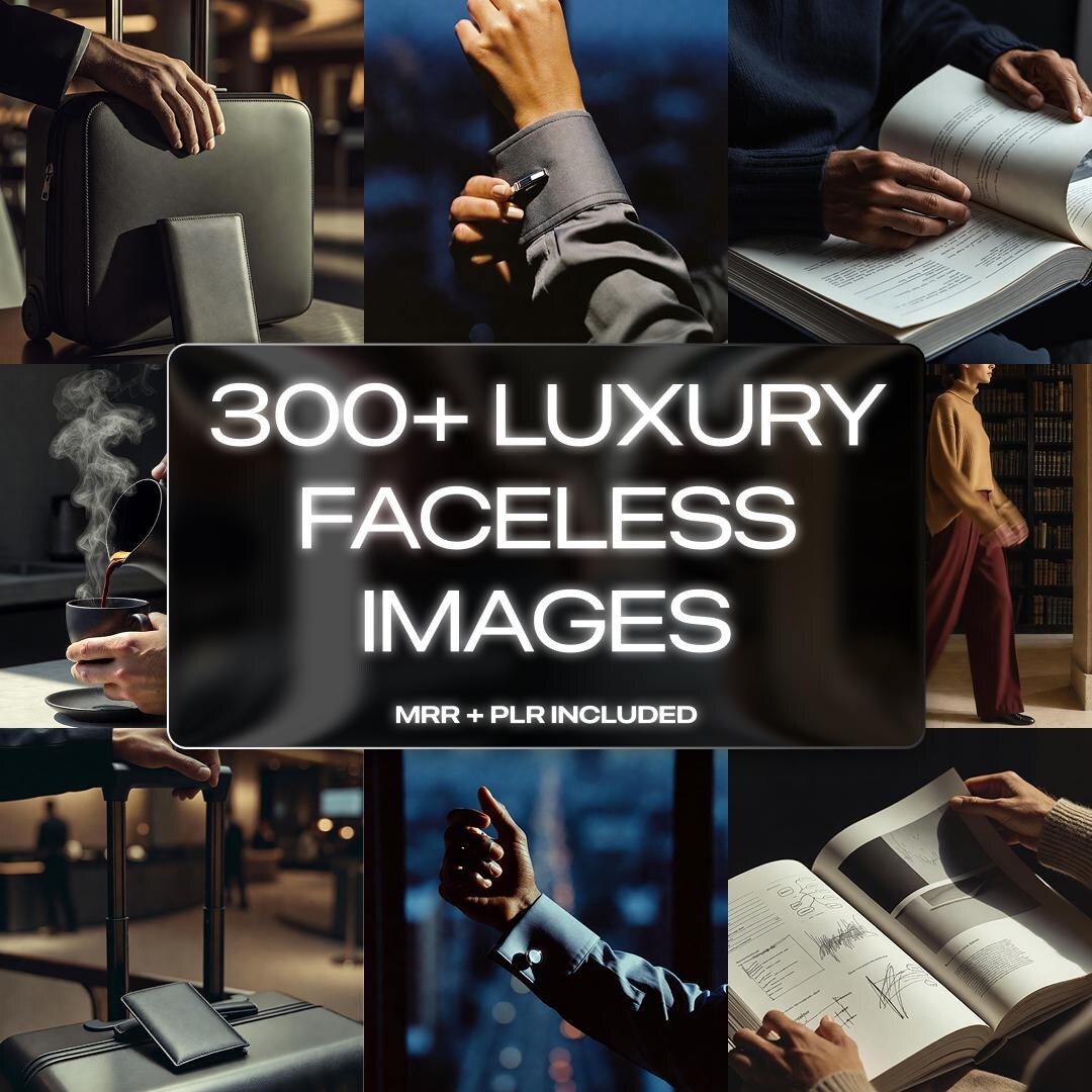 Dark Face Less 300+ Dark Luxury Faceless Stock Photos | MRR PLR Reels Content Asset ...