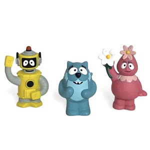 Yo Gabba Gabba 2008 Spin Master PVC-karaktärsfigurer Foofa Plex & Toodee