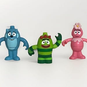 Yo Gabba Gabba Dansfigurer Foofa Brobee & Toodee Twist Body 3 Hårdplast
