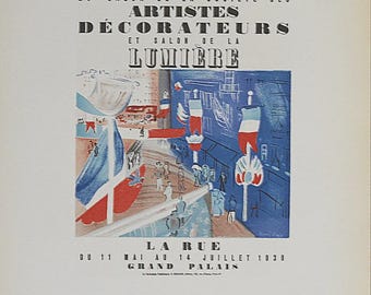 Dufy Lithograph 27 Salon des artistes Konst i affischer
