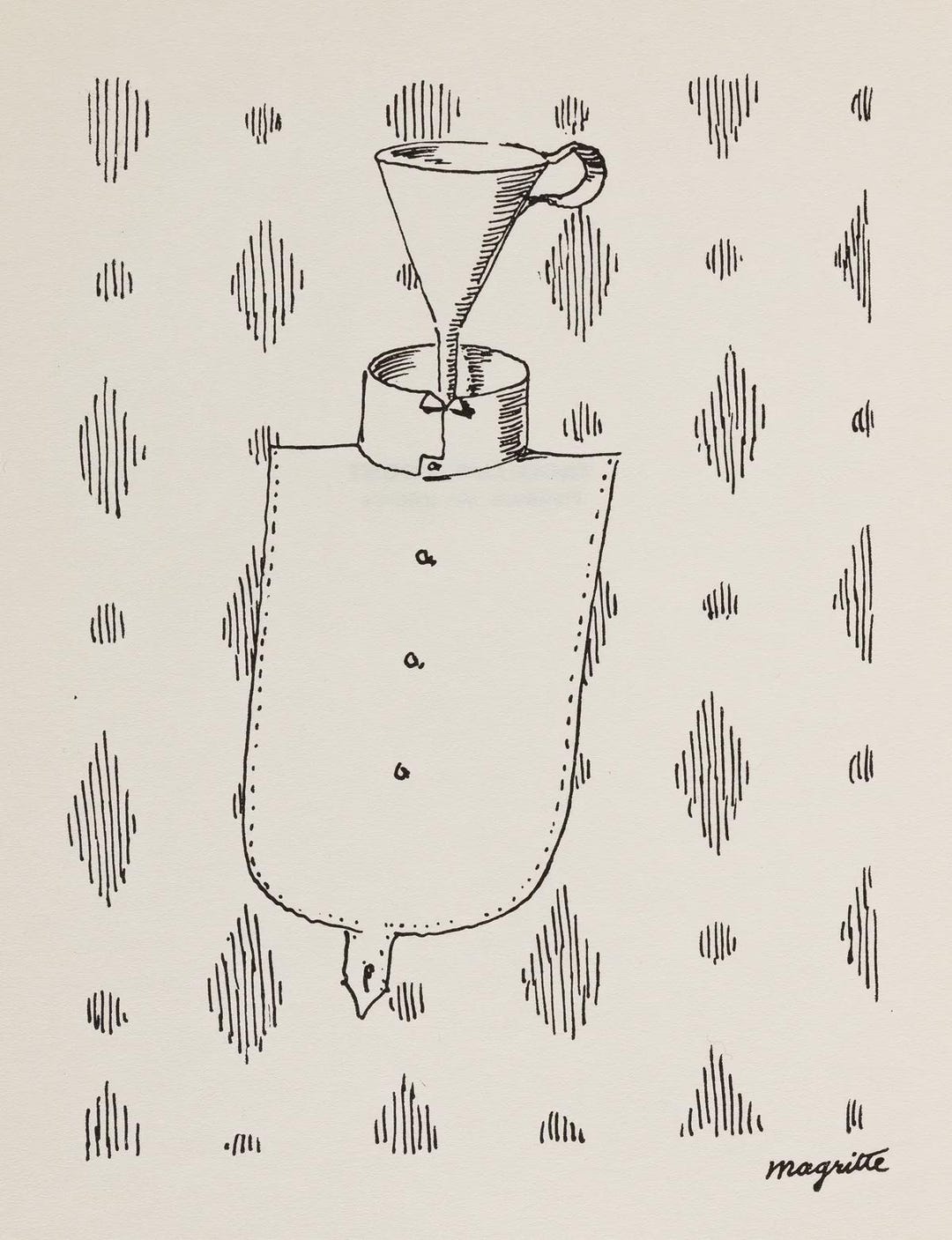 1958 Rene' Magritte Lithograph 9, Mesens Poemes Ltd Edition