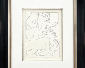 Picasso 1 Cephalus ermordet aus Versehen seine Frau Procris gerahmt