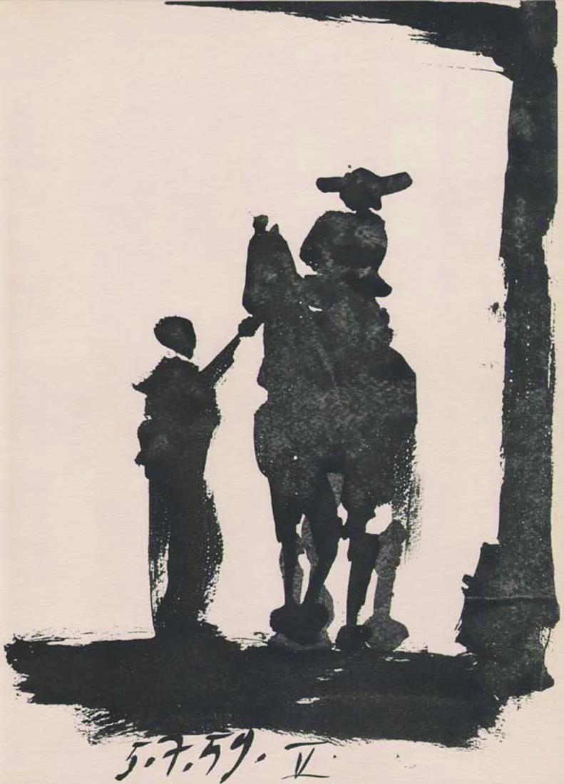 Picasso Toros Y Toreros 5 Dated 5/7/59 Cubism, Surreal Abstraction