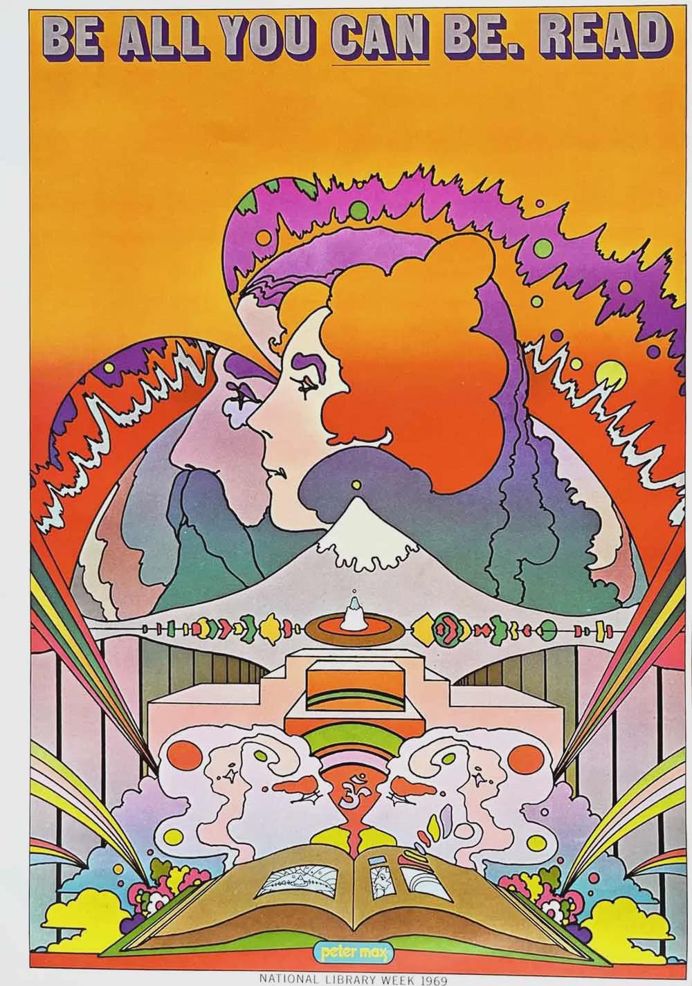 Peter Max Pop Art Poster 4 Read 1970 - Etsy