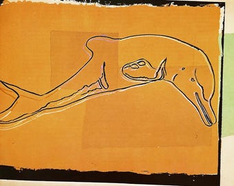 Andy Warhol La Plata-rivierdolfijn 1986 Verdwijnende dieren