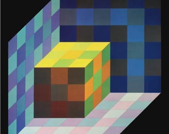 Victor Vasarely Progression 2-4 Optic Art