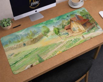 Stardew Valley Desk Mat | Pelican Town Mouse Pad | Large Desk Pad | Gaming Desk Decor