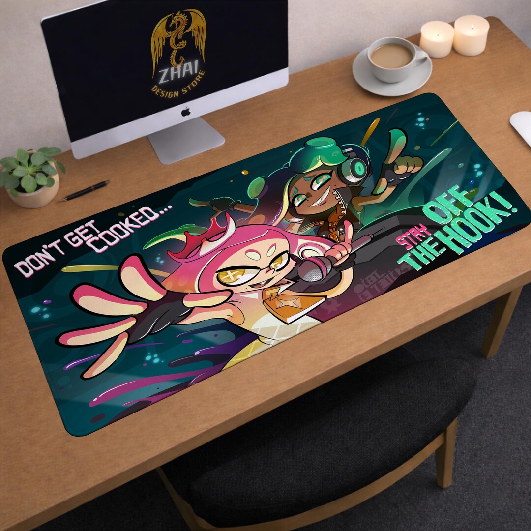 Splatoon Desk Mat | Inklings Mouse Pad | Large Desk Pad | Gaming Desk ...