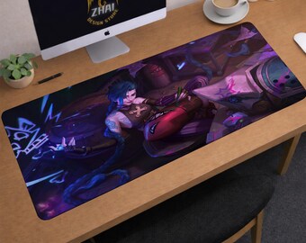 Jinx Desk Mat | Arcane Mouse Pad | Large Desk Pad | Gaming Desk Decor