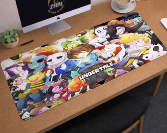 Undertale Desk Mat | Frisk Mouse Pad | Large Desk Pad | Gaming Desk Decor