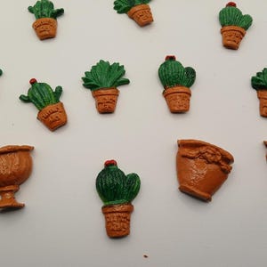 Miniature doll house Clay plants & Pots for diorama projects Diorama supplies