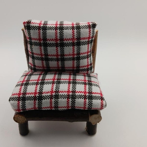 Dollhouse log cabin furniture -chair