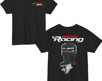 Mercury Racing Outboard Motor T-Shirt | Boat Engine Graphic Tee