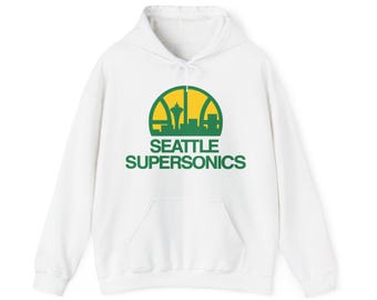 Seattle Supersonics Logo Inspired Hoodie | Basketball Team Sweatshirt