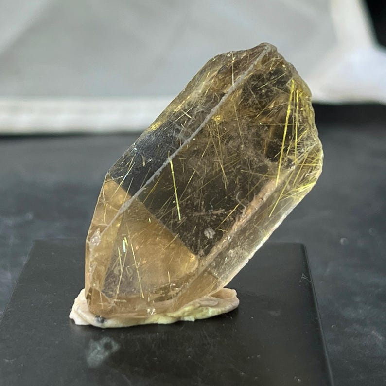 Quartz Rutile Rough Rare Gold Rutilated Quartz Freeform, 106 Ct Natural Golden Rutile ...