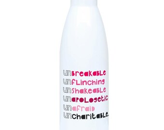 Be Uncharitable Water Bottle (Rose Quartz)