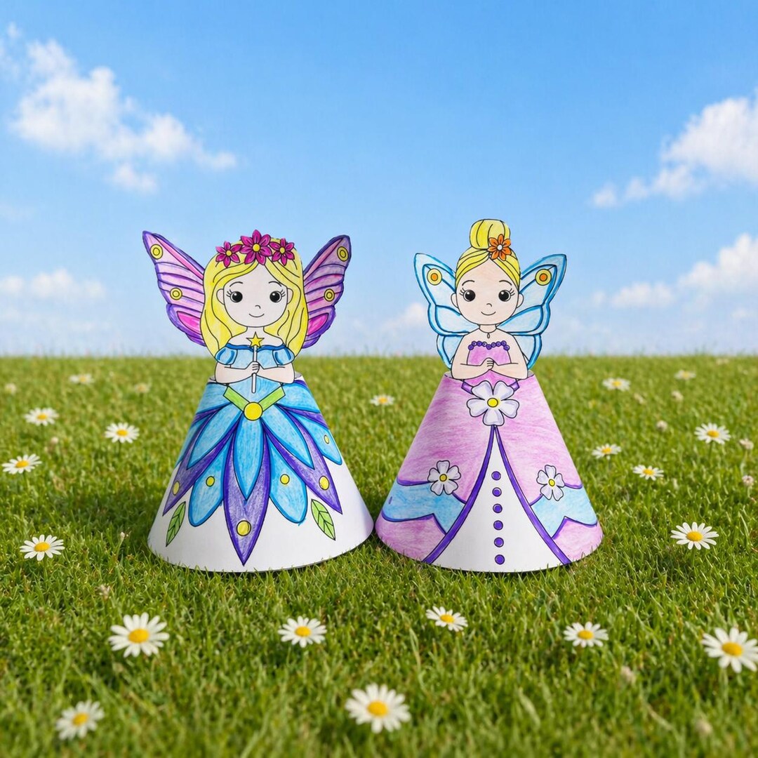 Fairy Paper Dolls Craft Printable for Kids | Cut, Color, and Assemble ...