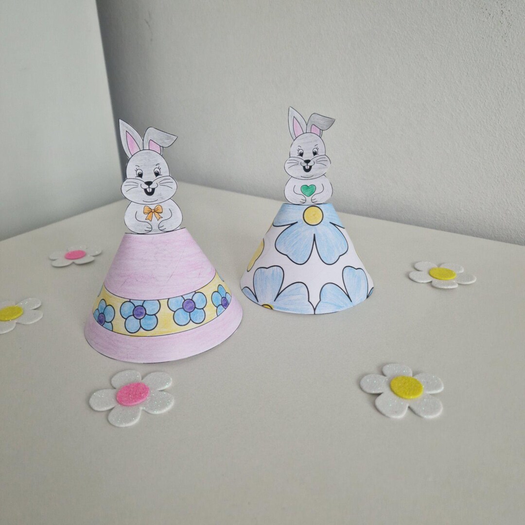 Easter Bunny Cone Craft for Kids | Spring Paper Activity | A4 PDF ...