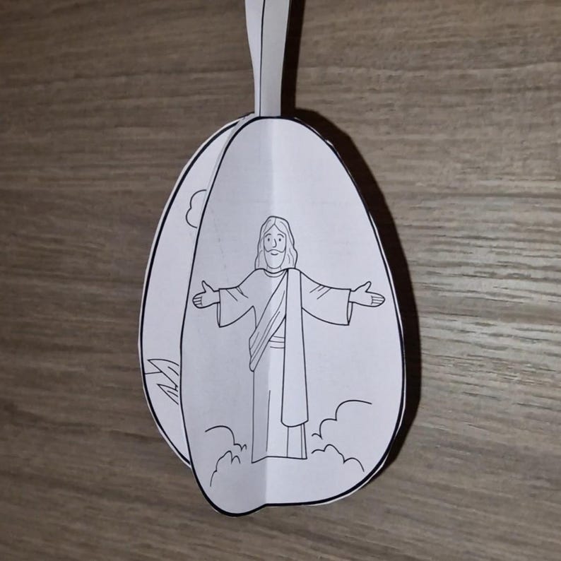 Easter Story 3D Egg Craft for Kids, Sunday School | A4 PDF | Religious ...