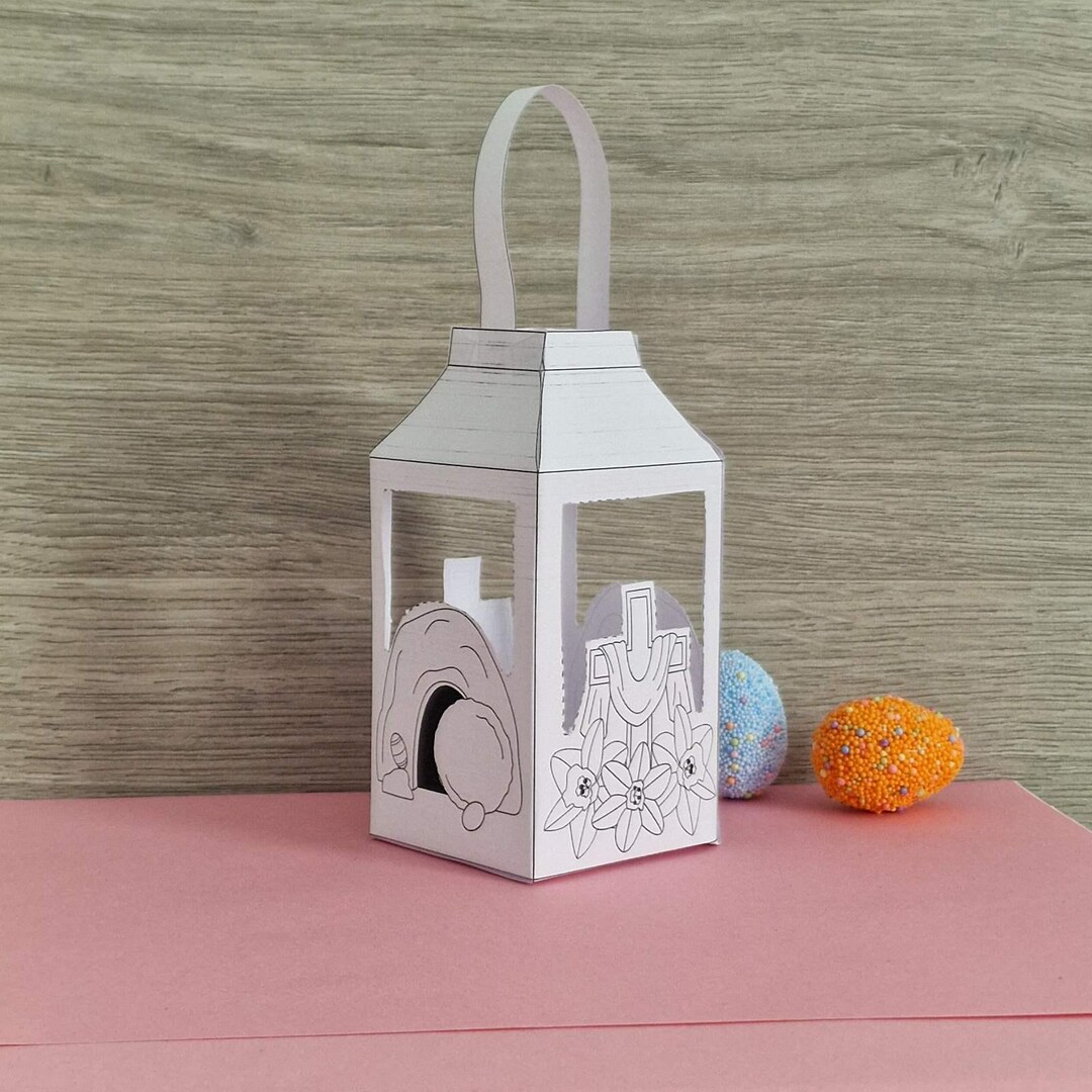 He is Risen Easter Craft for Kids | Paper Lantern Bible Craft Printable ...