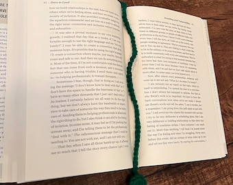 Made to Order Handmade Crochet Green Shamrock Bookmark | 2 bookmarks included | Physical Item