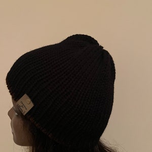 Handmade Knit Reversible Beanie Hats Free Shipping Winter Hat Two Layers Warm Free Shipping Under 35 image 3