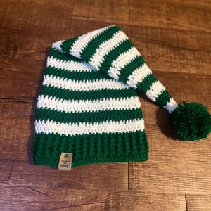 green and white with green brim