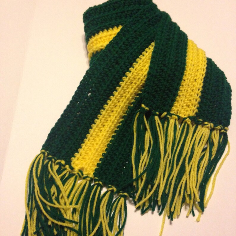 Handmade Crochet Green Bay Packers Scarf Unique Gift Under 30 Etsy
