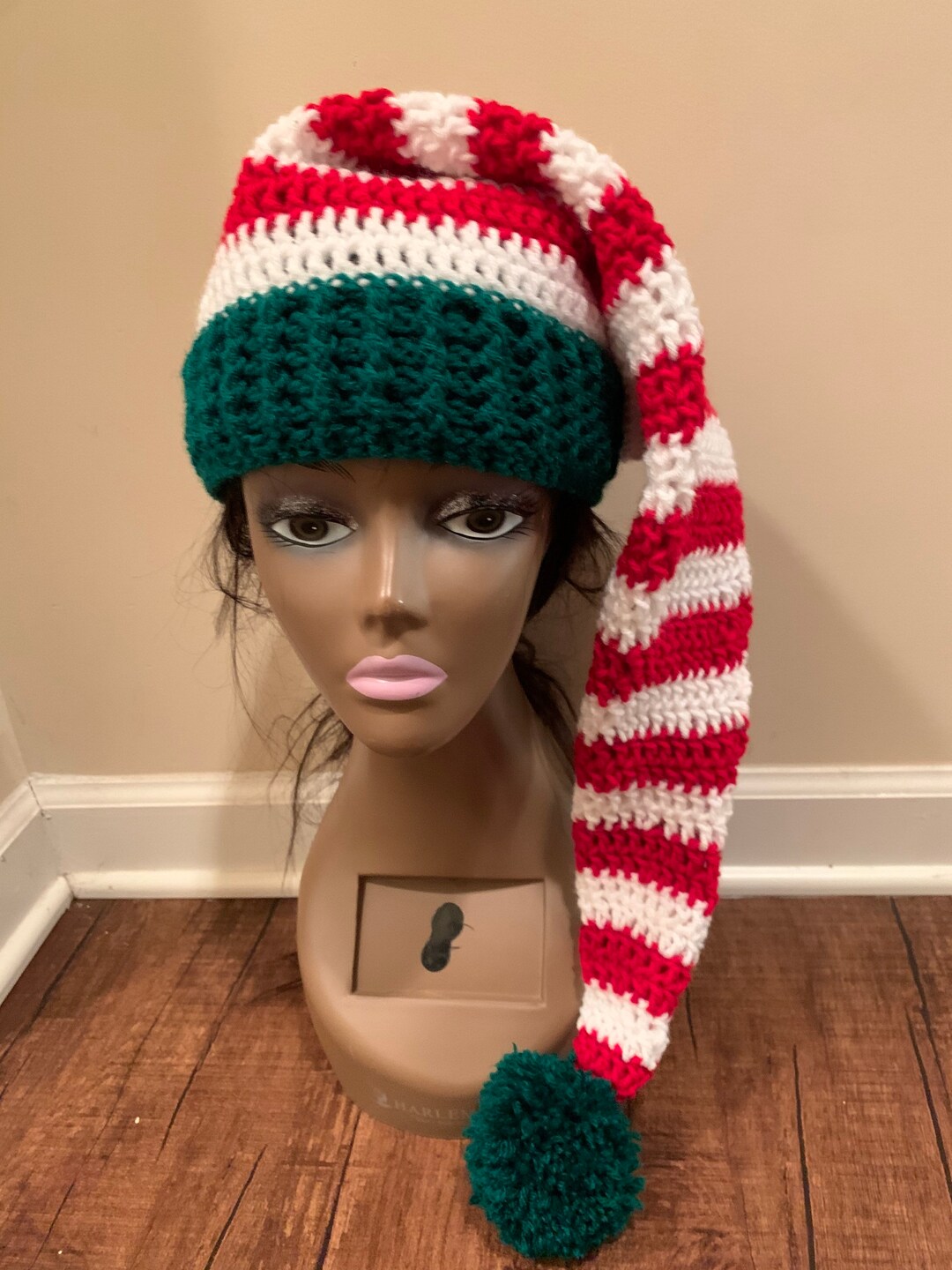 Handmade Elf Christmas Hat Crochet Elf Christmas Hat Winter Etsy