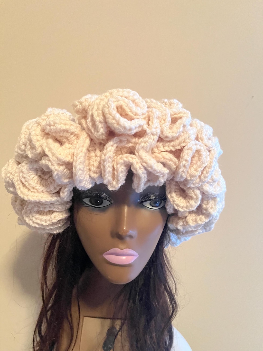 Handmade Crochet Large Ruffle Ruffle Hat |ruffle Bucket Hat |free ...