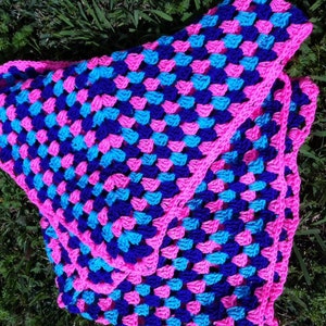 crochet granny square blanket afghan bedspread cover made to order Free Shipping