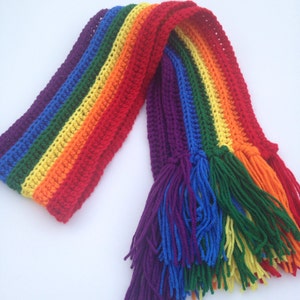 Handmade Rainbow Scarf As Seen On TV worn on Blackish Free Shipping Gift Under 45 Winter Accessory LBGTQ+ Pride