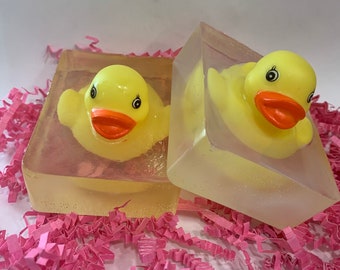 2 Organic All Natural  Rubber Ducky Glycerin Soap Free Shipping