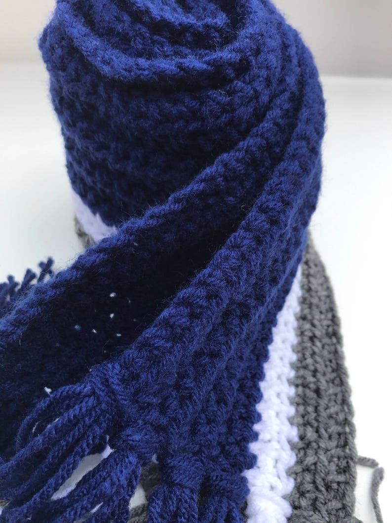 Handmade Crochet Dallas Cowboys Scarf Free Shipping Etsy