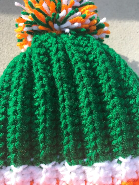 Team Gear Handmade Crochet Green Orange 